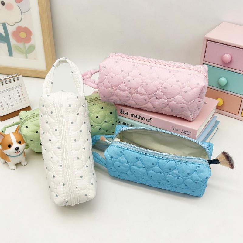 Makeup - Tragbare Kosmetiktasche mit Polka-Dot-Muster, minimalistisches Design,