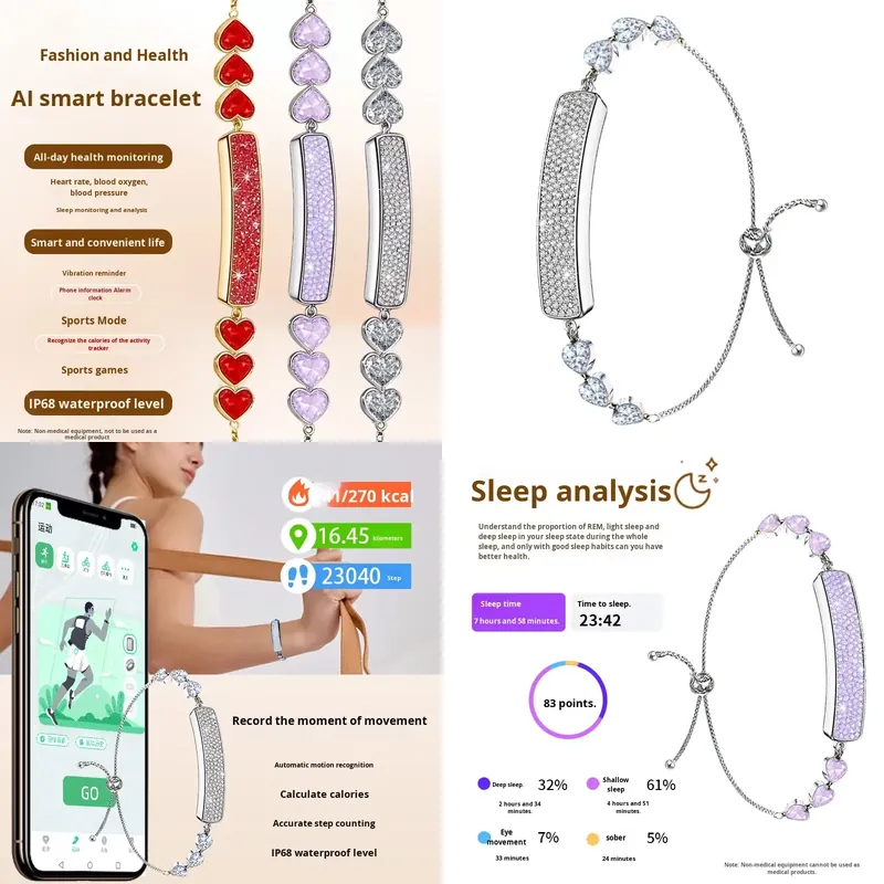 Health Monitors - Grenzüberschreitendes Neues Smart-Armband IP68 Herzfrequenz-Schlafüberwachung Sport-Gesundheits-Pedometer