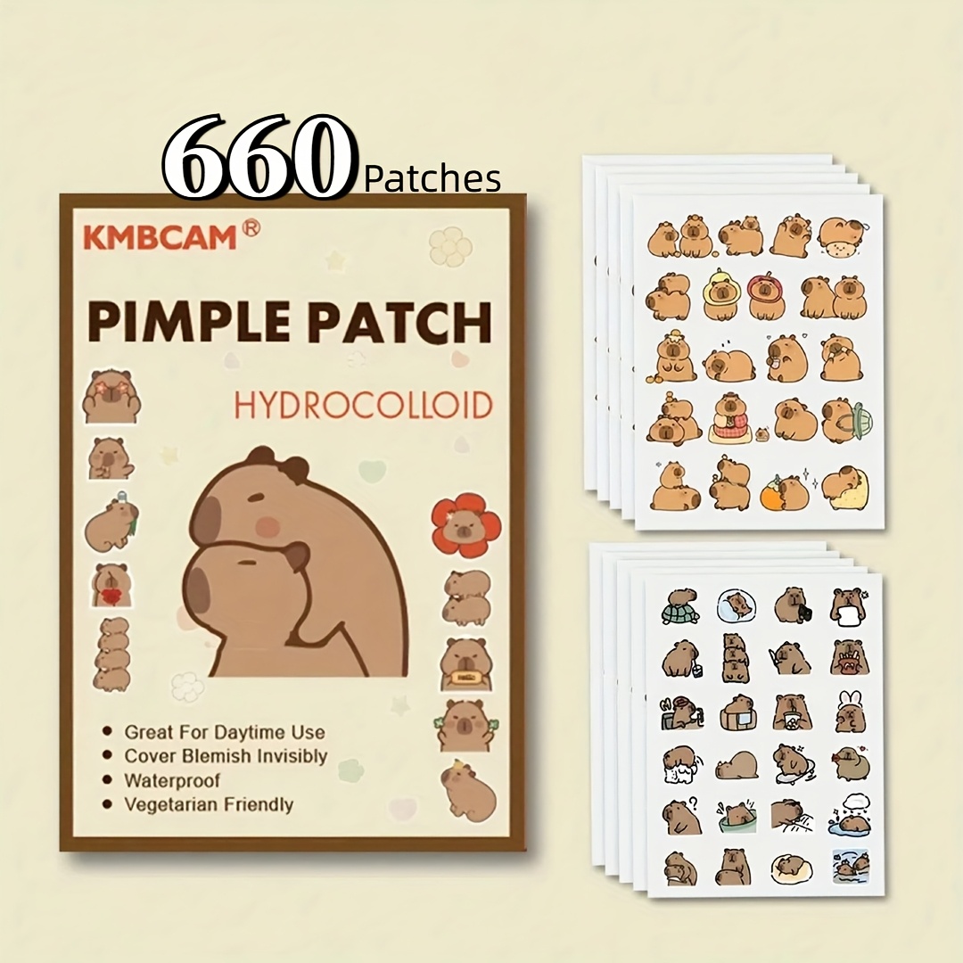 Skincare - Capybara-förmige Pickelpatches, Gesichtsbedeckung - Parfümfrei, Parabenfrei,